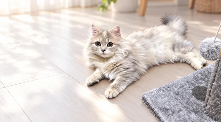 猫と猫用おもちゃ